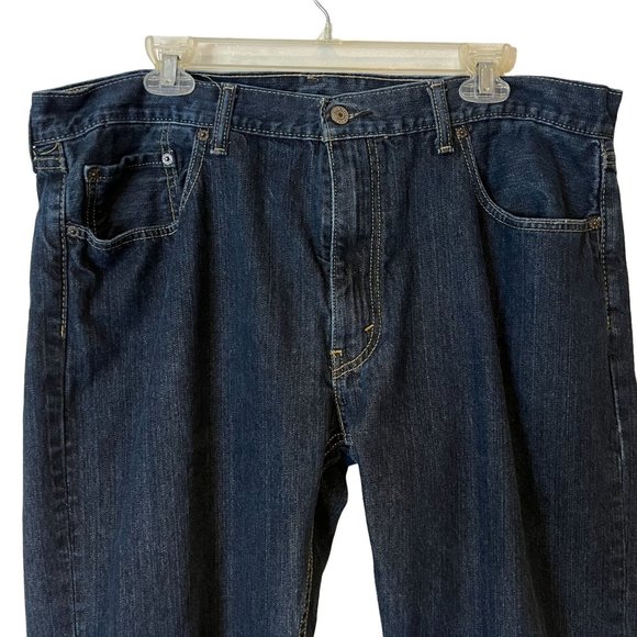 Levis 559 Jeans Mens 40 x 36 Dark Wash Straight Leg Blue Denim Relaxed - Picture 2 of 12